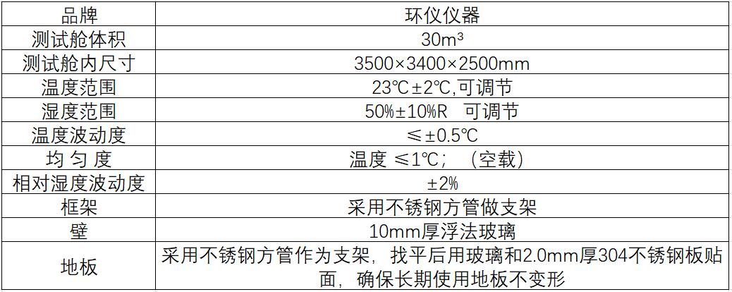 微生物去除能效環(huán)境測試艙(圖1)